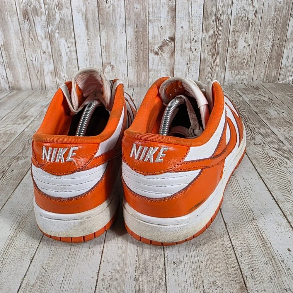 Nike Dunk Low Syracuse Orange‎ White Leather Sneakers CU1726-101 Size 11